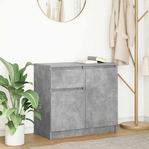 vidaXL Komoda s predalom betonsko siva 71x35x65 cm inženirski les Cene