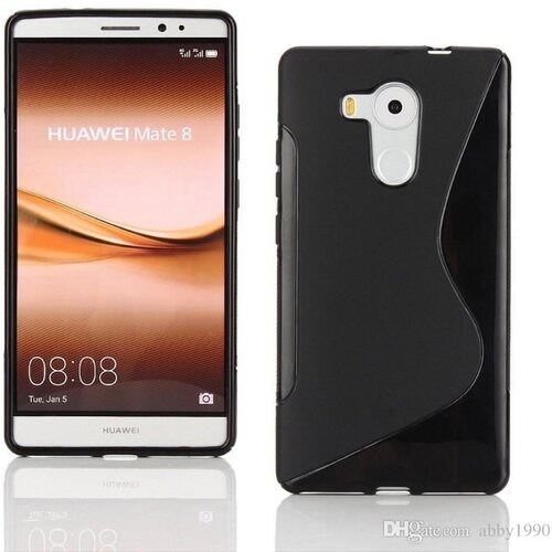  Gumijasti / gel etui S-Line za Huawei Mate 8 - črni Slike