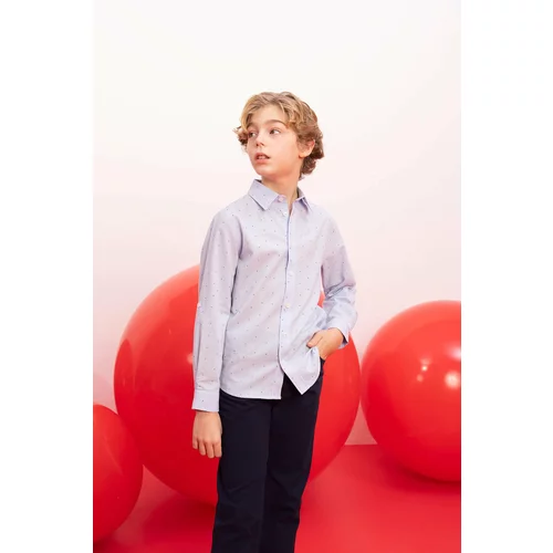 Defacto Boy Regular Fit Polo Collar Poplin Shirt