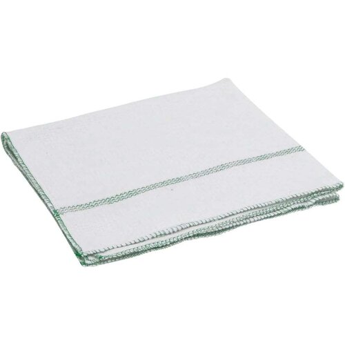 VidaXL Krpe za pod 10 kom bijele sa zelenim prugama 50 x 60 cm Slike