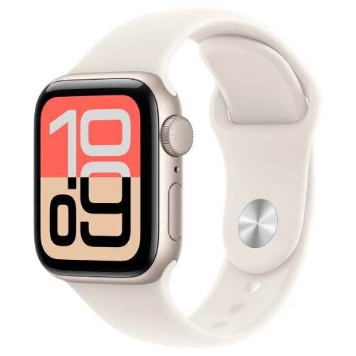 Apple watch se 3 gps 40mm starlight aluminium case with starlight sport band - m/l (meh54rk/a) Cene