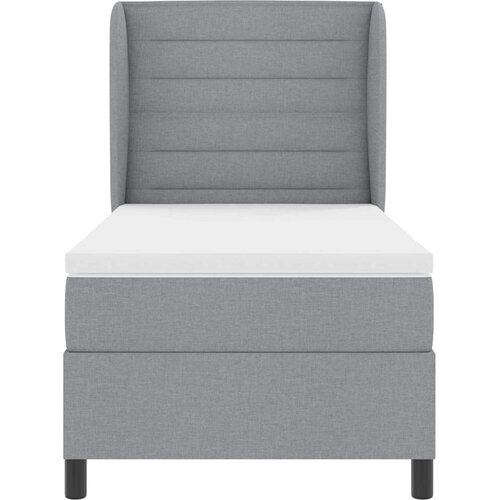  s opruga kutije Svjetlosiva 100 x 200 cm tkanina Slike
