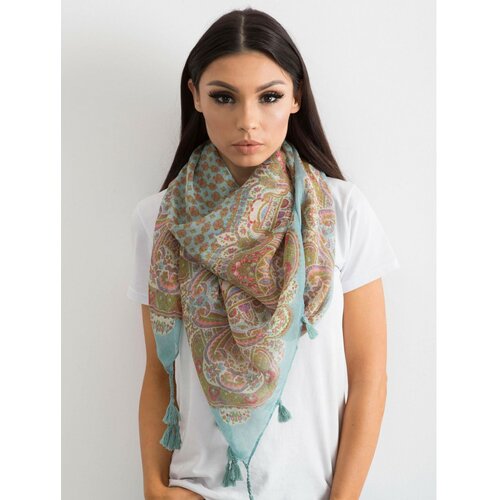 Fashion Hunters Scarf with fringes and mint print Slike