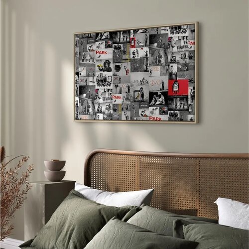  Slika - Street Art: Banksy 90x60 U prirodnom drvenom okviru Cene