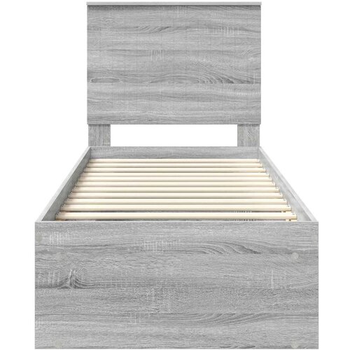  Okvir za krevet s uzglavljem Siva Sonoma 75 x 190 cm Slike