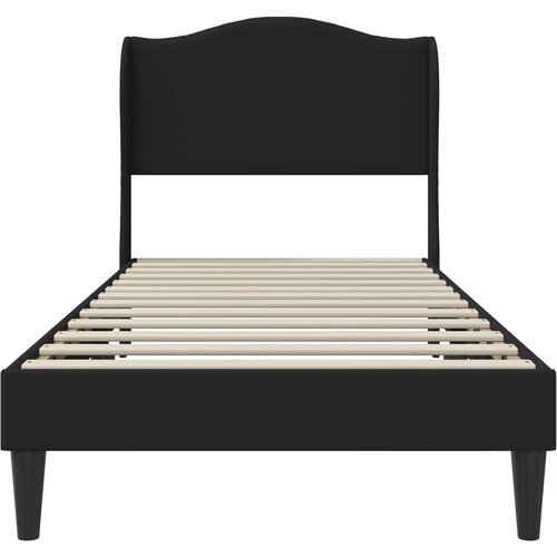  Krevetna konstrukcija Crna 90 x 190 cm Umjetna koža Slike