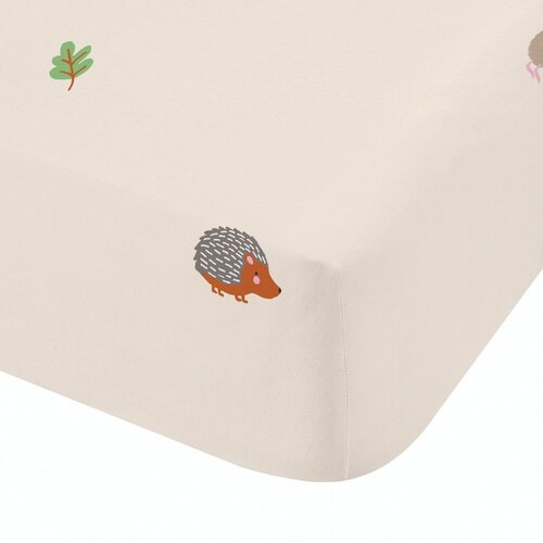 Catherine Lansfield Bež dječja plahta s gumom za bračni krevet 135x190 cm Fox and Woodland Friends – Cijene