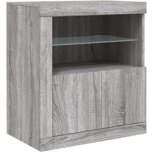  Komoda z LED lučkami siva sonoma 181,5x37x67 cm Slike