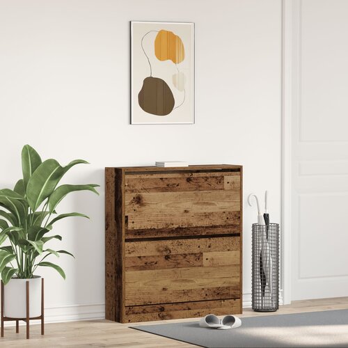 vidaXL Ormar za cipele Staro drvo Drvo 80 x 21 x 87.5 cm Cijene