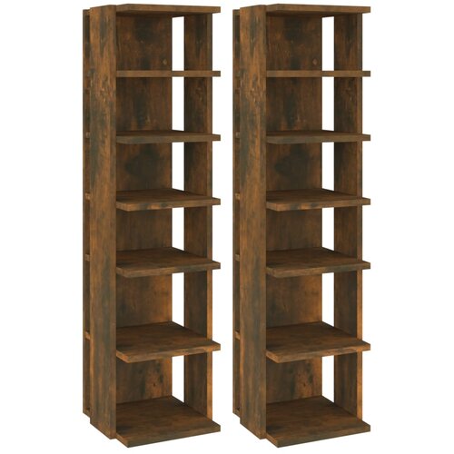 Maison Chic Regal za čevlje - Polica za čevlje 2 kosa dim. hrast 27,5x27x102 cm inženirski les, (21776333) Slike