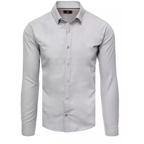 DStreet Men's Elegant Light Grey Shirt Cene
