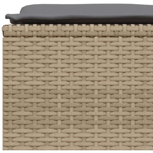  5-dijelni vrtni set sofa s jastucima bež od poliratana Slike