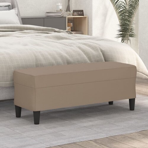  Klupa boja cappuccina 100 x 35 x 41 cm od umjetne kože Cijene