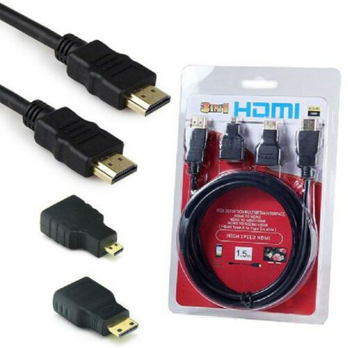  hdmi kabl 1.5m sa mikro mini hdmi adapterima 55-052 Cene