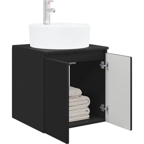  Umivaonik s policom Crna 49,5 x 44,5 x 65 cm Konstruirano drvo Slike