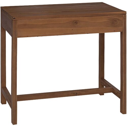  Stol s ladicama Prirodna Čvrsto teak drvo 80 x 50 x 75 cm Slike