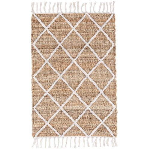 BIZZOTTO Bela/v naravni barvi ročno tkana preproga iz jute 60x90 cm Shaila &amp;ndash; Slike