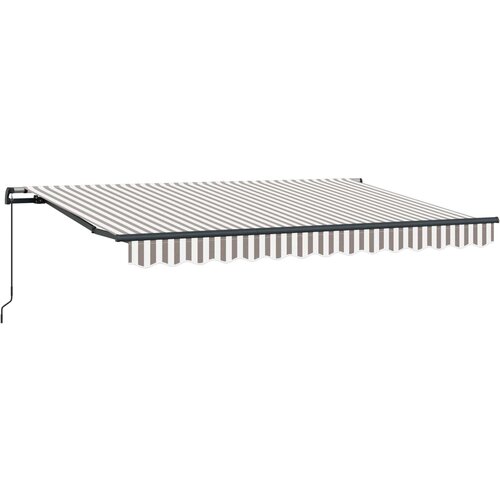 vidaXL Retraktilna tenda Svetlo siva in bela. 400 &times; 300 cm, (5000252444) Cene