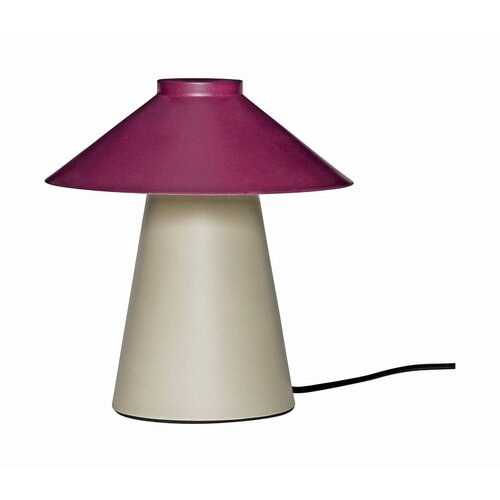 H&amp;uuml;bsch ljubičasto-bež metalna stolna lampa chipper Slike