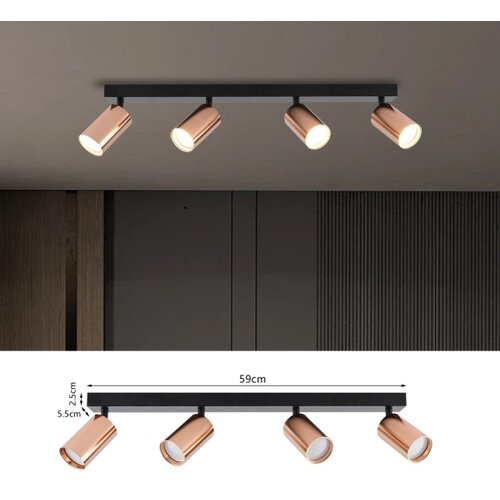  Immax NEO 08303L - Stropna spot svetiljka PUNTO 4xGU10/9W/230V u roze-zlatnoj boji Slike
