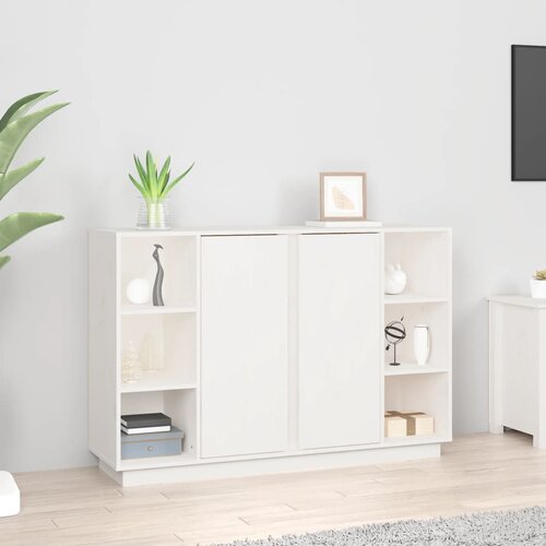  Komoda bijela 120 x 35 x 80 cm od masivne borovine Cijene
