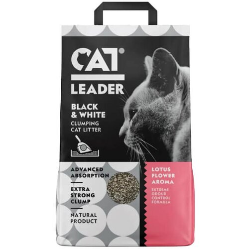 Cat Leader Clumping Black & White OA Lotus Flower - grudvajući posip za mačke (5kg) Cene