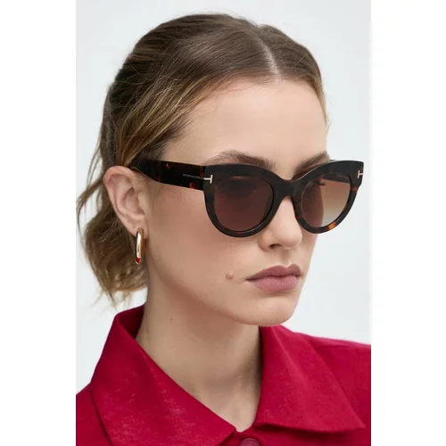 Tom Ford Sončna očala ženska, rjava barva, FT1063_5152T