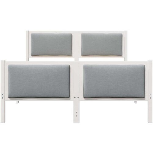  Okvir za krevet Svijetlo siva 140 x 200 cm tkanina Slike
