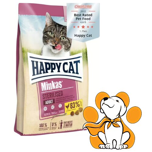 Happy Cat Minkas Sterilised Poultry 500g, Hrana Za Sterilisane Odrasle Mačke Cene