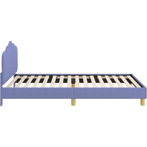  Okvir kreveta za malu djecu s naslonom Traper plava 90 x 200 cm Slike