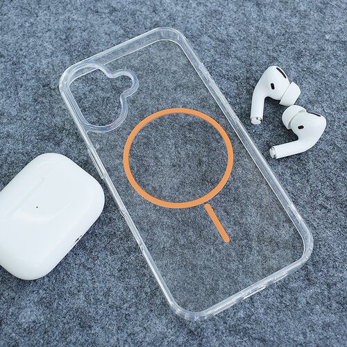  Maska za iPhone 16 narandžasto Mag Case Clear Slim Cene