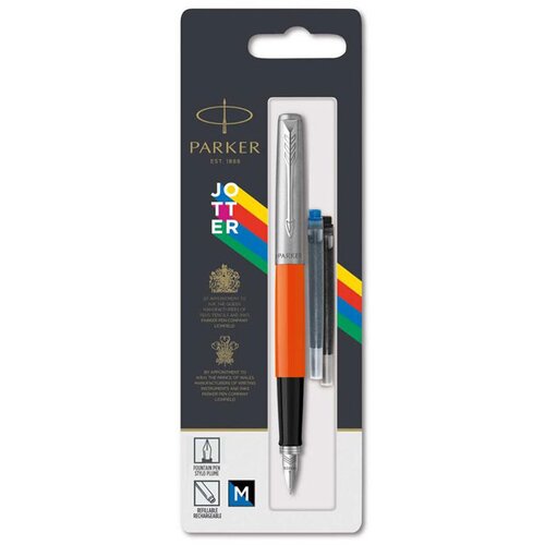 Parker Nalivno pero Jotter Originals + 2 črnilna vložka, oranžno sivo Slike