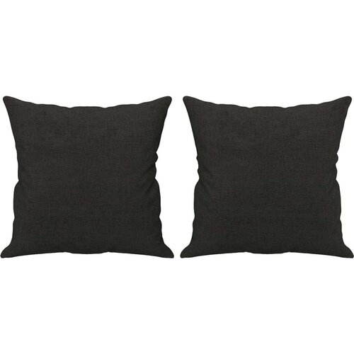  3-dijelni set sofa s jastucima crni od mikrovlakana Slike