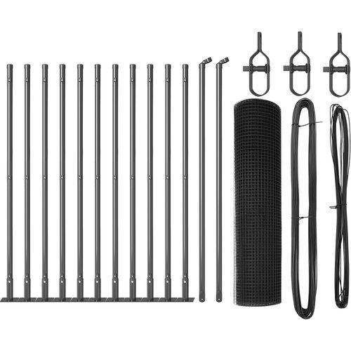 vidaXL sivi set ograjnih stebričkov Set 2 Siva Kovina 25 x 0.5 m Trdna, (22086496) Cene