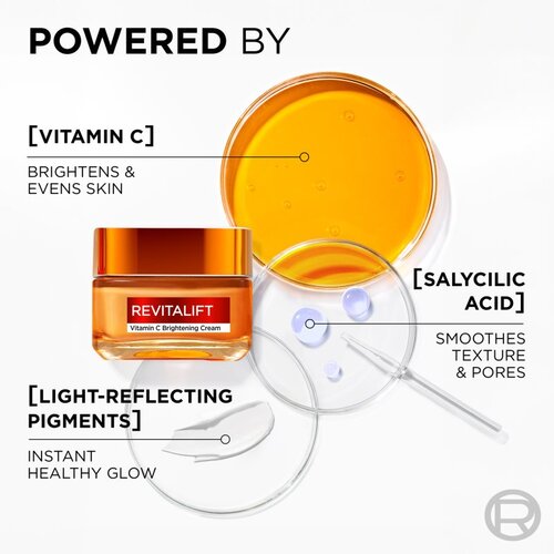 L&amp;acute;Or&amp;eacute;al Paris Revitalift Vitamin C Brightening Cream dnevna krema za obraz za vse tipe kože 50 ml za ženske Slike