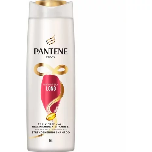Pantene Infinitely Long Strengthening Shampoo 400 ml šampon poškodovani lasje suhi lasje dolgi lasje za ženske