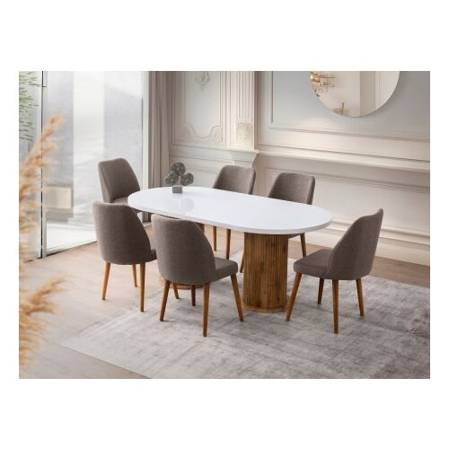Hanah home trpezarijski sto bele boje milas 2992 Slike
