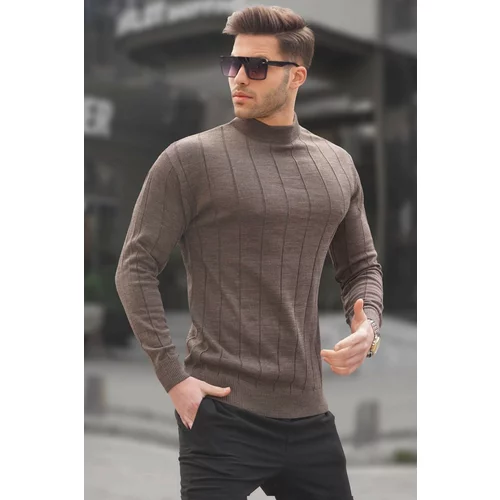 Madmext Sweater - Brown - Slim fit