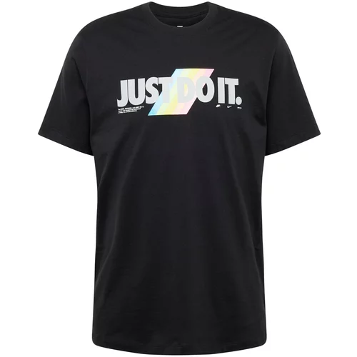 Nike Sportswear Majica svetlo modra / svetlo rumena / siva / črna