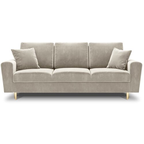 Cosmopolitan Design Bež bar&amp;scaron;unasti sklopiva/s prostorom za odlaganje sofa 235 cm Kyoto &amp;ndash; Slike