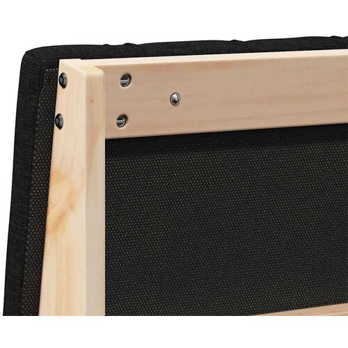 VidaXL tapecirani uzglavlje crna 120 cm čvrsto borovo drvo Slike