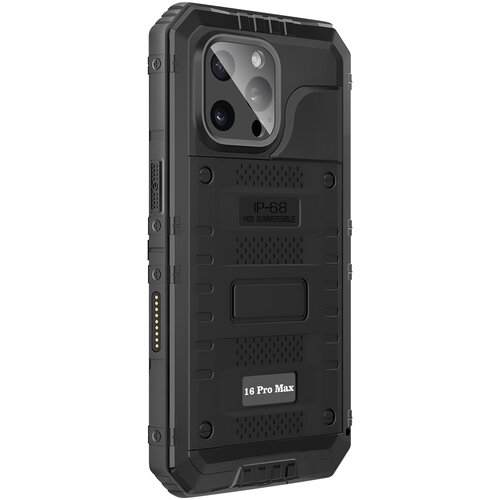 AVIZAR Vodoodporni ovitek za iPhone 16 Pro Max IP68, odporen na udarce, ojačani robovi, Črna, (5000190436) Cene