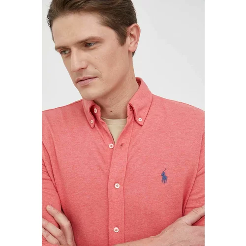 Polo Ralph Lauren Bombažna srajca moška, rdeča barva,