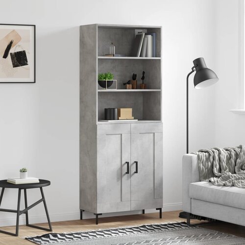  Visoka komoda siva betona 69,5x34x180 cm od konstruiranog drva Cijene
