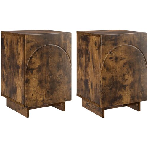  Noćni ormar 2 pcs Dimljeni hrast 33,5 x 34,5 x 50 cm Slike
