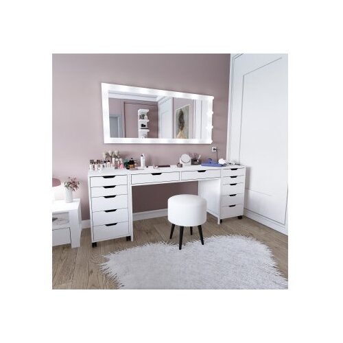 Hanah home Duru 1600-55 Matte White Make-Up Table Slike