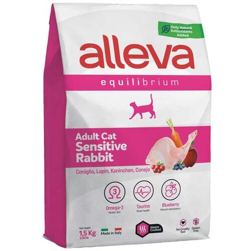 Alleva equilibrium cat adult sensitive rabbit - 1.5 kg Cene