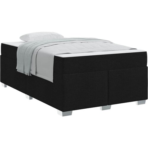 vidaXL Konstrukcija postelje z vzmetnico Črna 120 x 190 cm blago, (5000128180) Cene