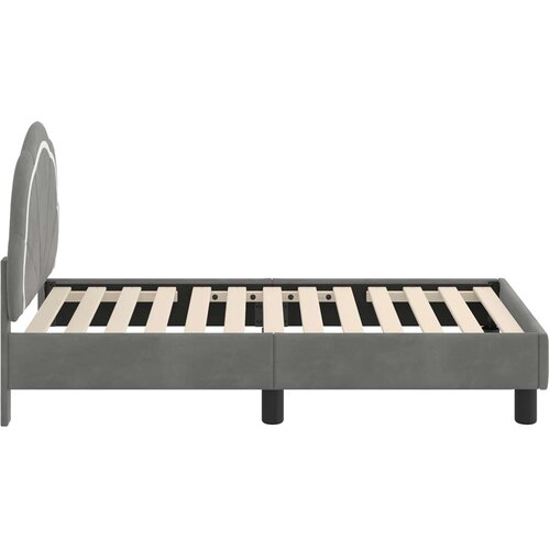 Okvir kreveta za malu djecu s naslonom Tamnosiva 70 x 140 cm Slike
