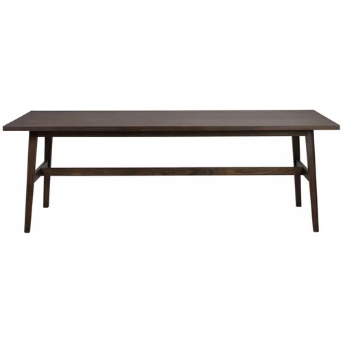 Rowico Tamno smeđi blagovaonski stol u dekoru hrasta 100x220 cm Plainfield –